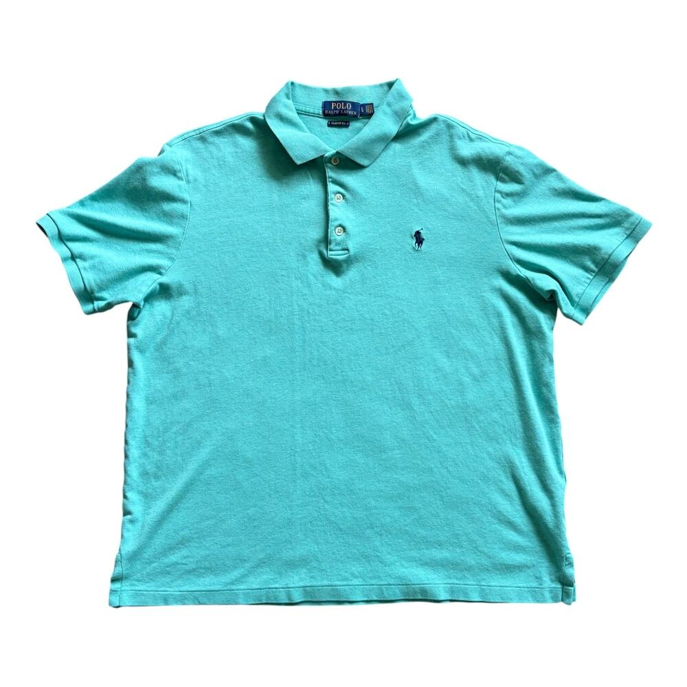 Polo Ralph Lauren Mens Blue Short Sleeved Classic Fit Pony Logo Polo Sz L Preppy